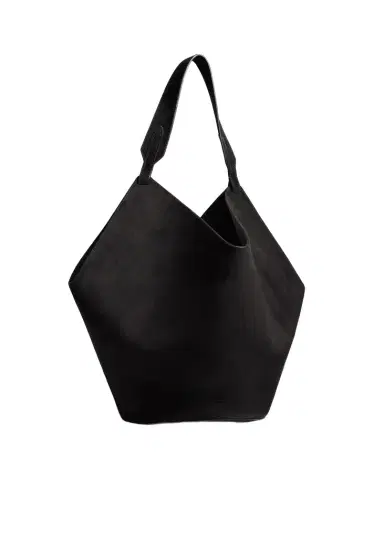 Khaite Medium Lotus Tote In Black Suede | Thumbnail 1