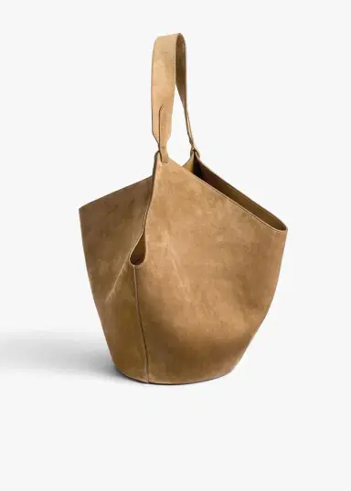 Khaite Medium Lotus Tote In Mud Suede | Thumbnail 2