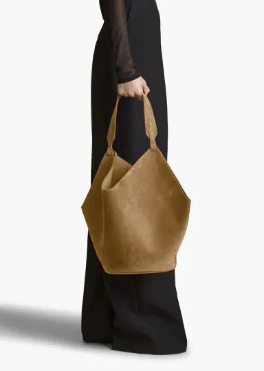 Khaite Medium Lotus Tote In Mud Suede | Thumbnail 5