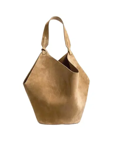 Khaite Medium Lotus Tote In Mud Suede | Thumbnail 1