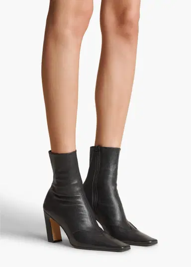 Khaite Nevada Stretch High Boot In Black Nappa Leather | Thumbnail 4