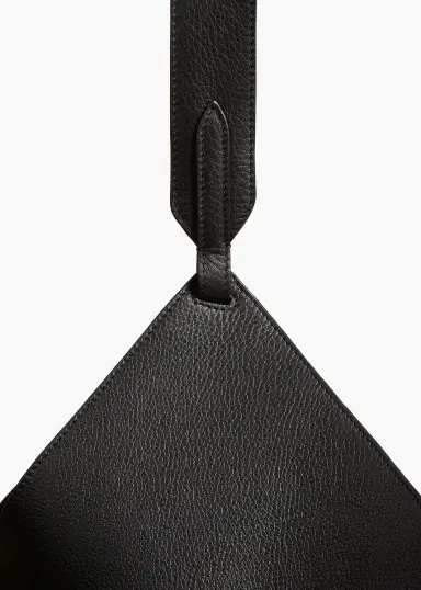 Khaite Medium Lotus Tote In Black Pebbled Leather | Thumbnail 4