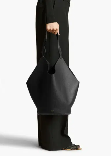 Khaite Medium Lotus Tote In Black Pebbled Leather | Thumbnail 5