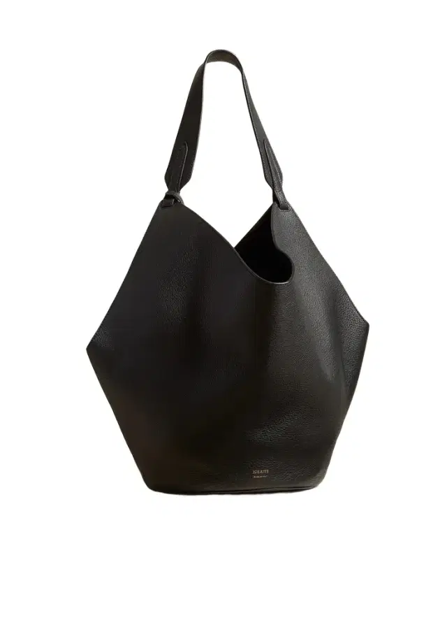 Khaite Medium Lotus Tote In Black Pebbled Leather
