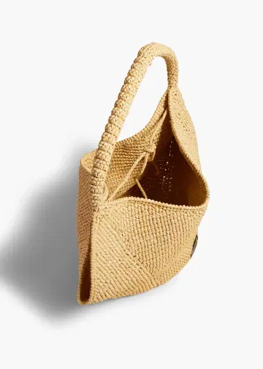 Khaite Medium Lotus Tote In Natural Raffia | Thumbnail 3