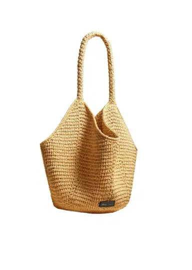 Khaite Medium Lotus Tote In Natural Raffia | Thumbnail 1