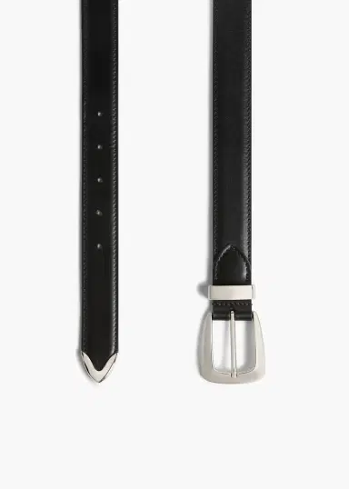 Khaite Benny Belt In Black Leather With Silver | Thumbnail 2 Khaite Benny Belt In Black Leather With Silver | Thumbnail 2