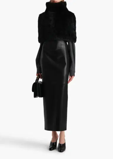Khaite Loxley Skirt In Black Leather | Thumbnail 2 Khaite Loxley Skirt In Black Leather | Thumbnail 2