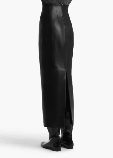 Khaite Loxley Skirt In Black Leather | Thumbnail 4 Khaite Loxley Skirt In Black Leather | Thumbnail 4