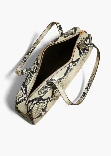 Khaite Simona Shoulder Bag In Natural Python-Embossed Leather | Thumbnail 3