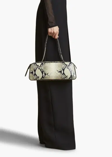 Khaite Simona Shoulder Bag In Natural Python-Embossed Leather | Thumbnail 5