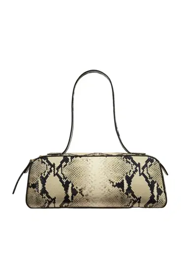 Khaite Simona Shoulder Bag In Natural Python-Embossed Leather | Thumbnail 1