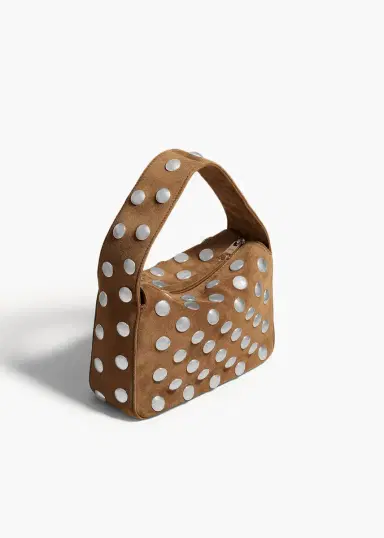 Khaite Small Elena Bag In Mud Suede With Studs | Thumbnail 2