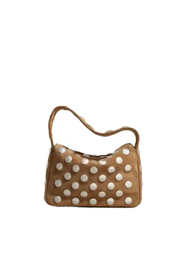 Khaite Small Elena Bag In Mud Suede With Studs | Thumbnail 1