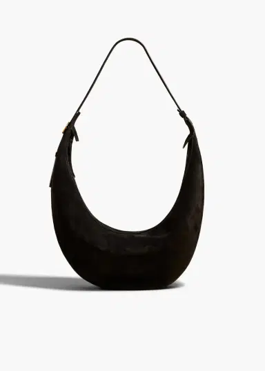 Khaite Augustina Hobo In Black Suede | Thumbnail 2