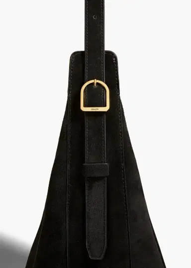 Khaite Augustina Hobo In Black Suede | Thumbnail 3