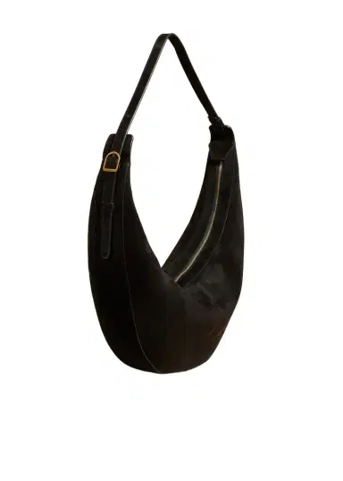 Khaite Augustina Hobo In Black Suede | Thumbnail 1