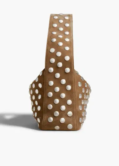 Khaite Elena Bag In Mud Suede With Studs | Thumbnail 2