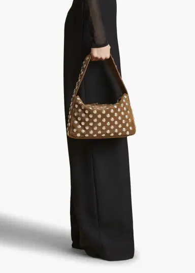 Khaite Elena Bag In Mud Suede With Studs | Thumbnail 4