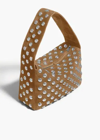 Khaite Elena Bag In Mud Suede With Studs | Thumbnail 5