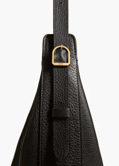 Khaite Augustina Hobo In Black Pebbled Leather | Thumbnail 4
