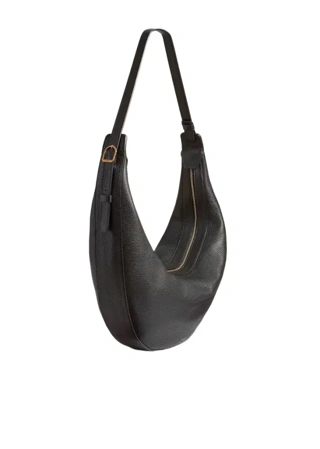 Augustina Hobo In Black Pebbled Leather