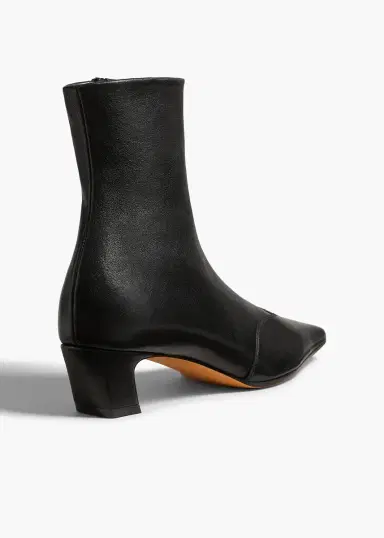 Khaite Nevada Stretch Low Boot In Black Nappa Leather | Thumbnail 3