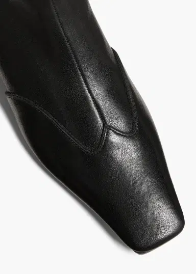 Khaite Nevada Stretch Low Boot In Black Nappa Leather | Thumbnail 4