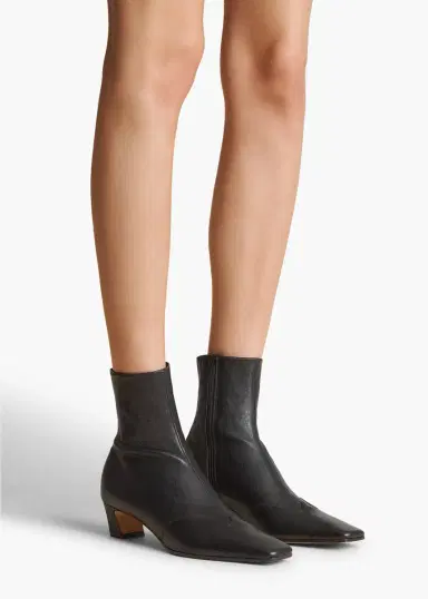 Khaite Nevada Stretch Low Boot In Black Nappa Leather | Thumbnail 5