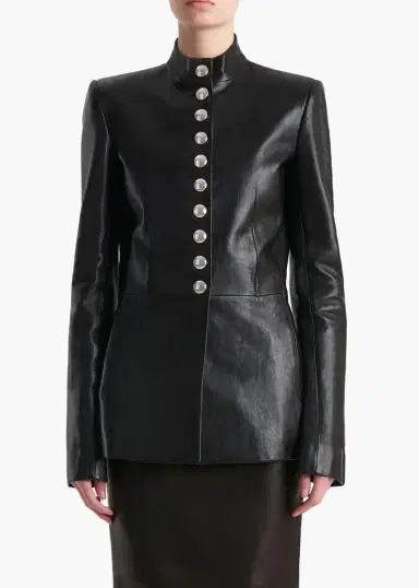 Khaite Samuel Jacket In Black Leather | Thumbnail 3