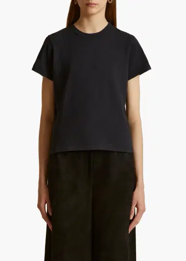 Khaite Emmylou T-Shirt In Washed Black | Thumbnail 2 Khaite Emmylou T-Shirt In Washed Black | Thumbnail 2