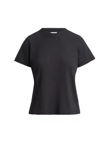 Khaite Emmylou T-Shirt In Washed Black | Thumbnail 1 Khaite Emmylou T-Shirt In Washed Black | Thumbnail 1
