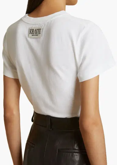 Khaite Emmylou T-Shirt In White | Thumbnail 4 Khaite Emmylou T-Shirt In White | Thumbnail 4