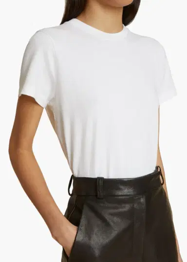 Khaite Emmylou T-Shirt In White | Thumbnail 5 Khaite Emmylou T-Shirt In White | Thumbnail 5