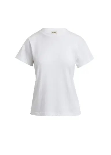Khaite Emmylou T-Shirt In White | Thumbnail 1 Khaite Emmylou T-Shirt In White | Thumbnail 1