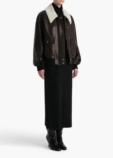 Khaite Shellar Jacket In Black Leather | Thumbnail 2