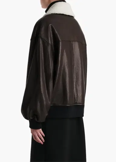 Khaite Shellar Jacket In Black Leather | Thumbnail 4