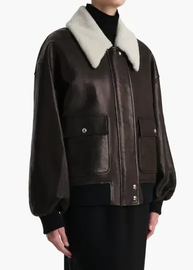 Khaite Shellar Jacket In Black Leather | Thumbnail 5