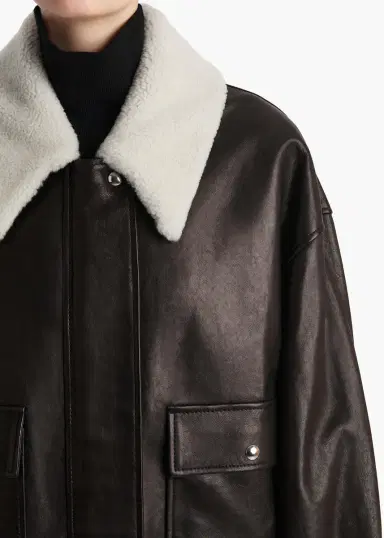 Khaite Shellar Jacket In Black Leather | Thumbnail 6