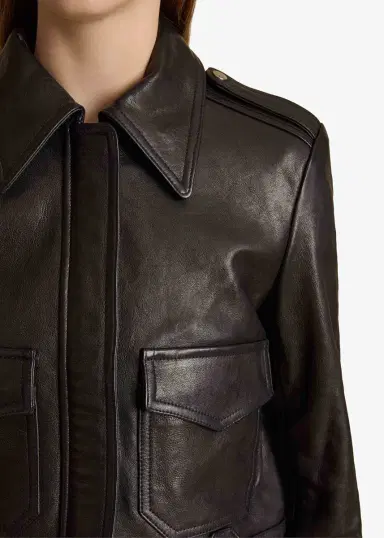 Khaite Cordelia Jacket In Black Leather | Thumbnail 6 Khaite Cordelia Jacket In Black Leather | Thumbnail 6