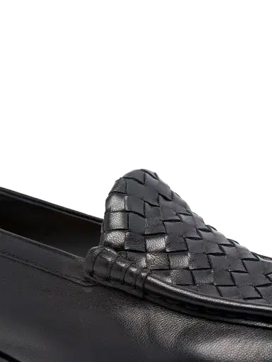 Bottega Veneta Men's Silenzio Intrecciato Leather Loafers | Thumbnail 4 Bottega Veneta Men's Silenzio Intrecciato Leather Loafers | Thumbnail 4