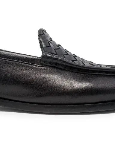 Bottega Veneta Men's Silenzio Intrecciato Leather Loafers | Thumbnail 6 Bottega Veneta Men's Silenzio Intrecciato Leather Loafers | Thumbnail 6