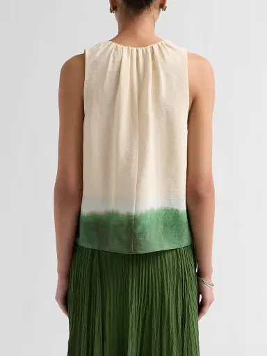 Vince Women's Dip-Dye Sleeveless Top - Porcelain Herba - Size XXS | Thumbnail 3 Vince Women's Dip-Dye Sleeveless Top - Porcelain Herba - Size XXS | Thumbnail 3