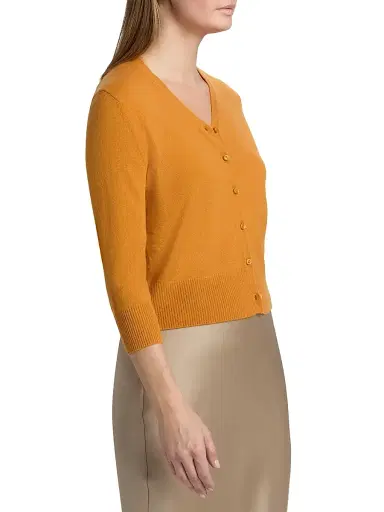 Vince Women's Cashmere-Silk Cardigan - Clementine - Size XXS | Thumbnail 4 Vince Women's Cashmere-Silk Cardigan - Clementine - Size XXS | Thumbnail 4