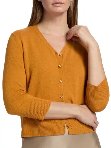 Vince Women's Cashmere-Silk Cardigan - Clementine - Size XXS | Thumbnail 6 Vince Women's Cashmere-Silk Cardigan - Clementine - Size XXS | Thumbnail 6