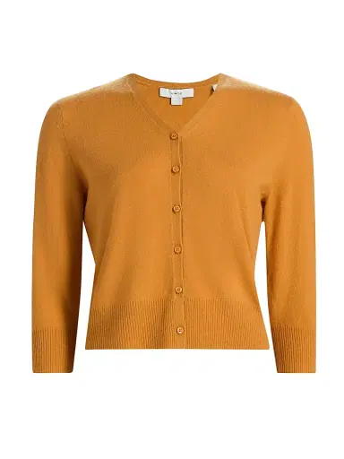 Vince Women's Cashmere-Silk Cardigan - Clementine - Size XXS | Thumbnail 1 Vince Women's Cashmere-Silk Cardigan - Clementine - Size XXS | Thumbnail 1