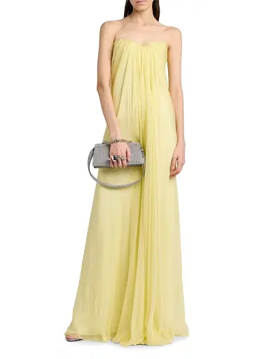 Alexander McQueen Women's Mini Jeweled Leather Shoulder Bag - Lead | Thumbnail 2