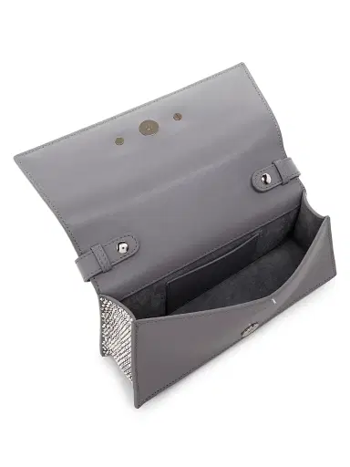 Alexander McQueen Women's Mini Jeweled Leather Shoulder Bag - Lead | Thumbnail 4