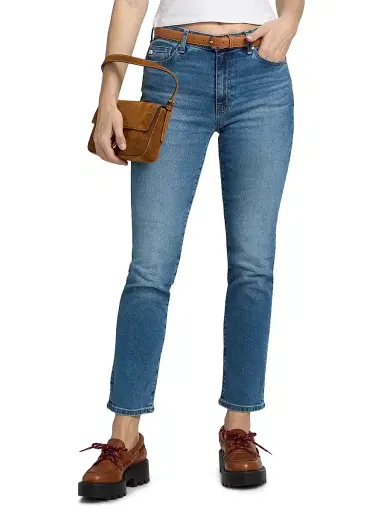 AG Jeans Women's Mari Whiskered High-Rise Straight-Leg Jeans - Charmed - Size 32 | Thumbnail 2 AG Jeans Women's Mari Whiskered High-Rise Straight-Leg Jeans - Charmed - Size 32 | Thumbnail 2