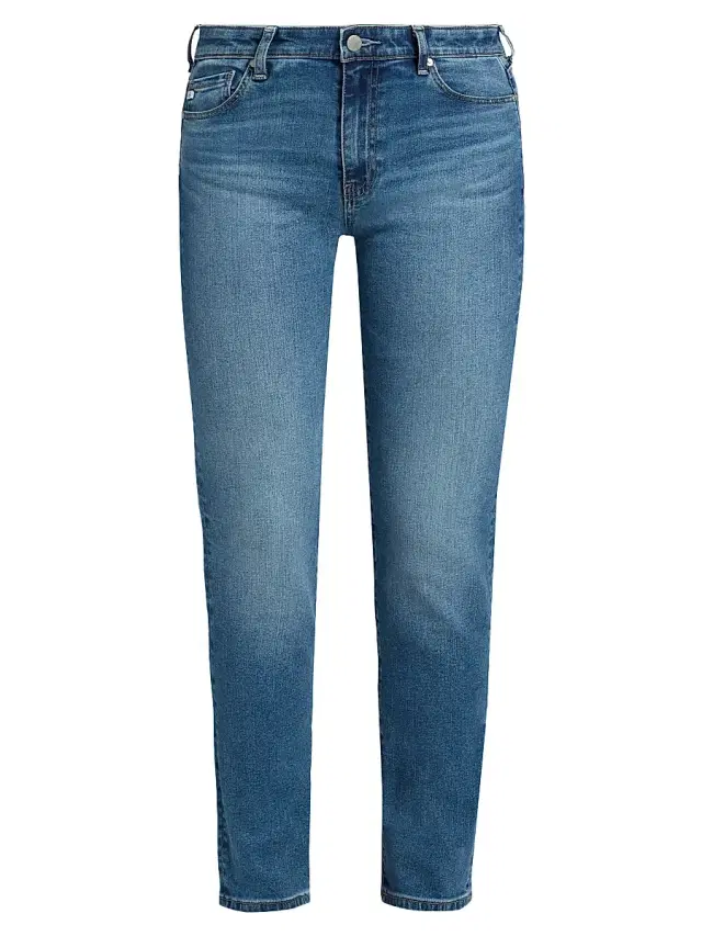 Women's Mari Whiskered High-Rise Straight-Leg Jeans - Charmed